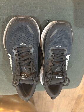 Hoka Black and White Women's/Unisex Running Sneakers